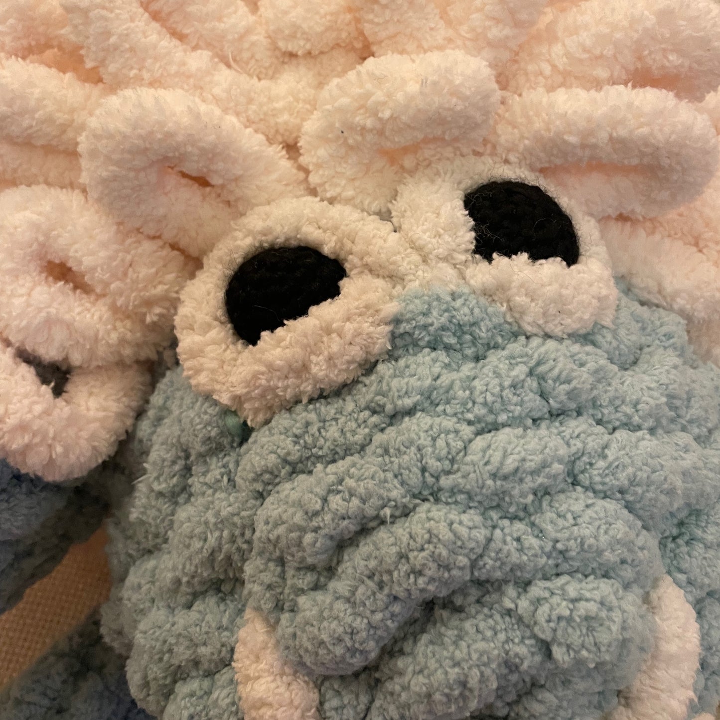 Cuddle sheep. Big hand made crochet toy, plush, cute