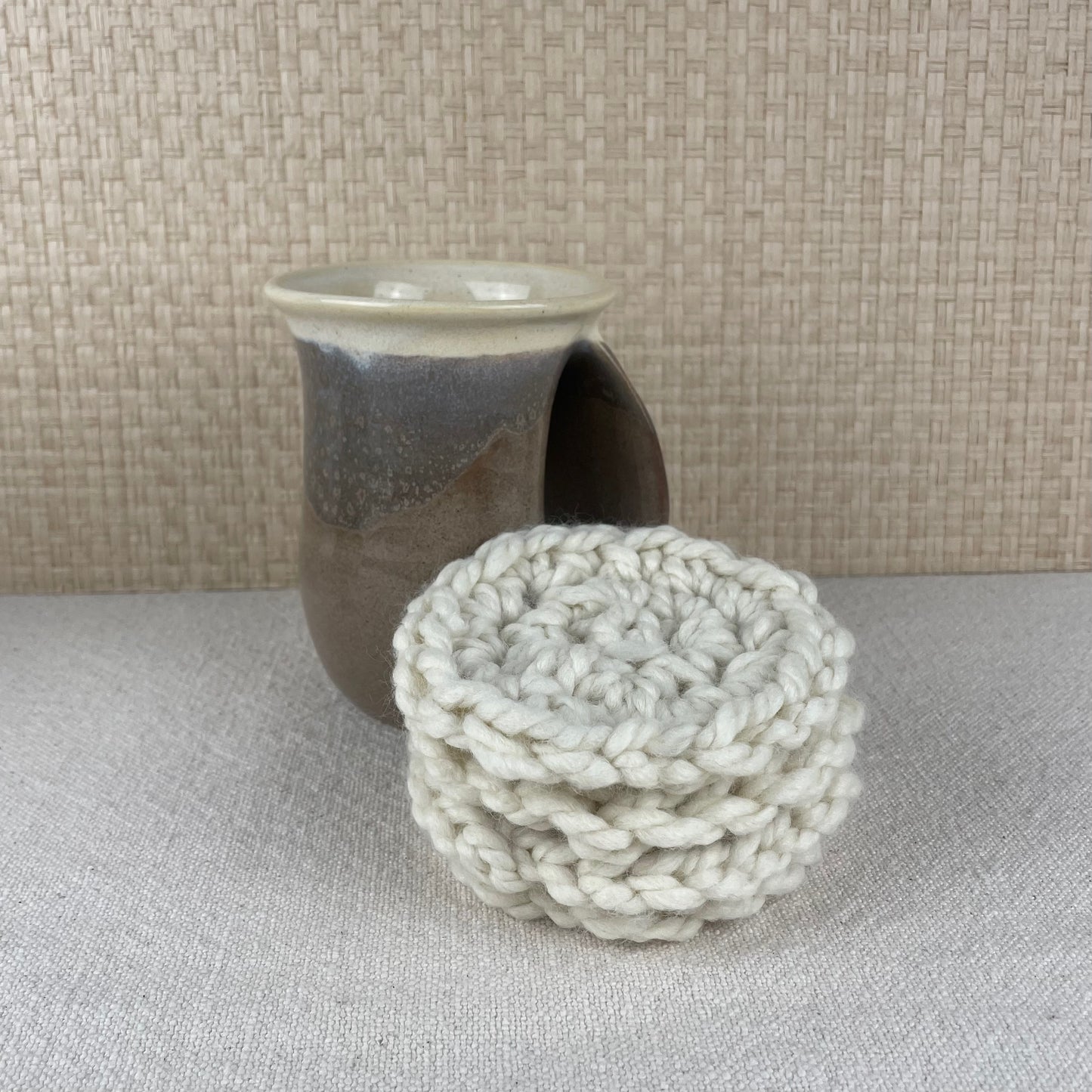 Woven round coasters, Set of 2